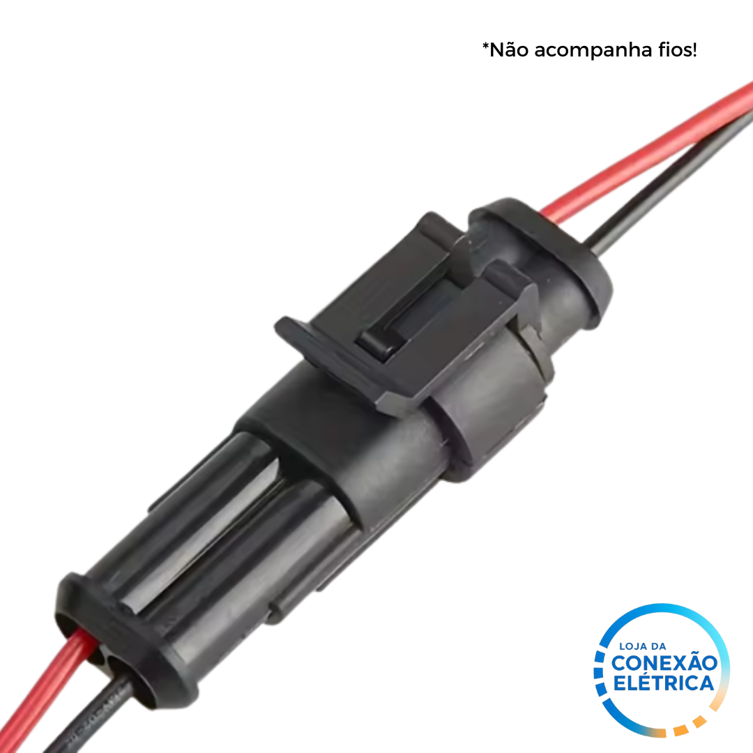Kit 10 peças Conectores Superseal Macho e Fêmea - 2 vias - Loja da Conexão Elétrica
