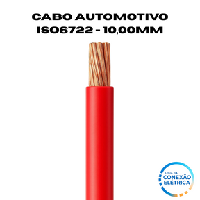 Cabo Automotivo ER 10,00mm2 600v ISO6722 - Rolo com 10 metros - Loja da Conexão Elétrica