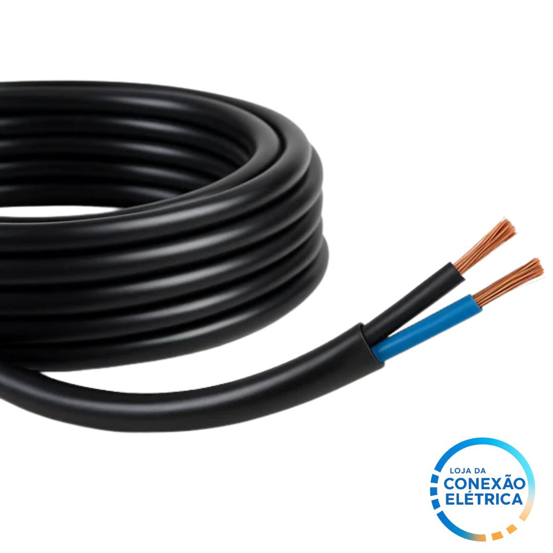 Cabo PP 2X0,75mm² 70°C 500V NM 247 CL5 - PT, AZ - Loja da Conexão Elétrica