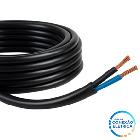 Cabo PP 2X0,75mm² 70°C 500V NM 247 CL5 - PT, AZ - Loja da Conexão Elétrica