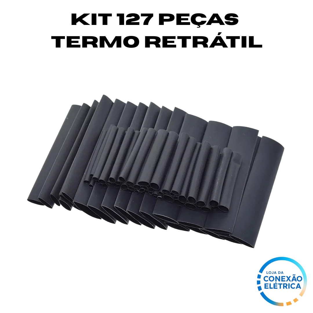 Kit 127 Peças Termos Retrátil Com Cola - Automotivo - Loja da Conexão Elétrica