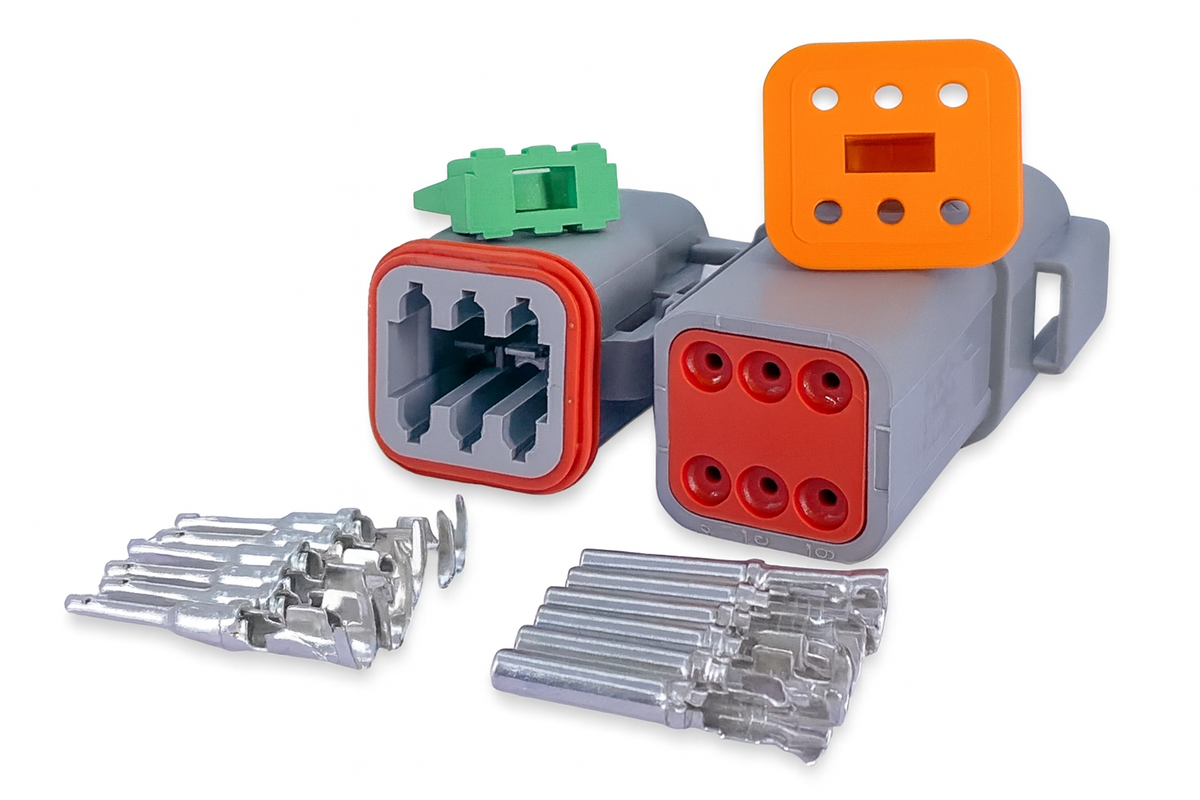 Kit Conector 6 Vias Macho e Fêmea AT06-6s AT04-6p