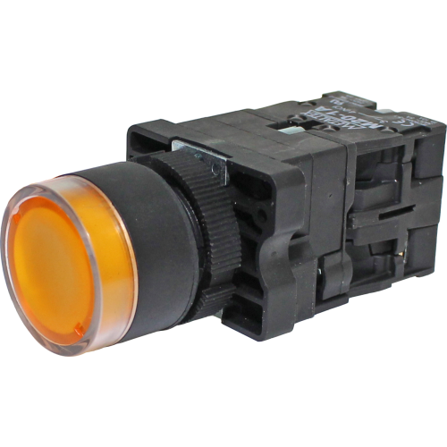 Pulsador Iluminado 22MM Plástico - P20IGR-Y7-1C - Loja da Conexão Elétrica