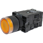 Pulsador Iluminado 22MM Plástico - P20IGR-Y7-1C - Loja da Conexão Elétrica