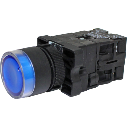 Pulsador Iluminado 22MM Plástico - P20IGR-BL-1C - Loja da Conexão Elétrica