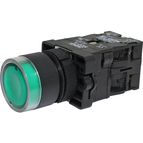 Pulsador Iluminado 22MM Plástico - P20IGR-G-1C - Loja da Conexão Elétrica