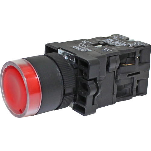 Pulsador Iluminado 22MM Plástico - P20IGR-R-1C - Loja da Conexão Elétrica
