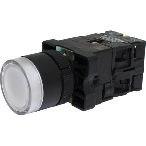 Pulsador Iluminado 22MM Plástico - P20IGR-W-1C - Loja da Conexão Elétrica
