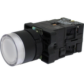 Pulsador Iluminado 22MM Plástico - P20IGR-W7-1C - Loja da Conexão Elétrica